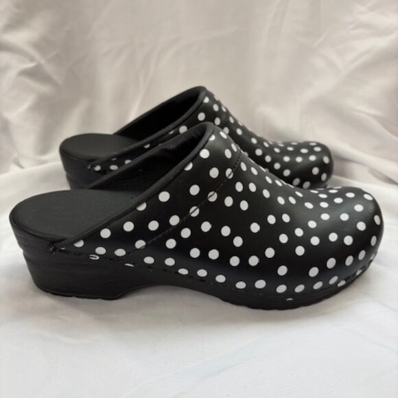 Sanita Mule Clog Polka-dot 39 *NWOB* - Picture 3 of 6